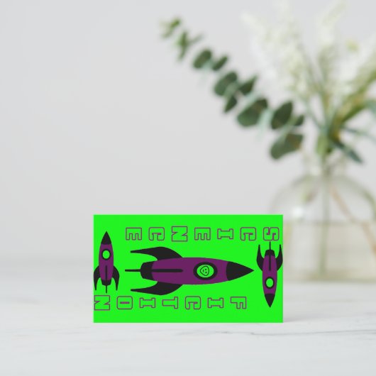 Science Fiction Lesezeichen Business Card Visitenkarte (Stehend Vorderseite)