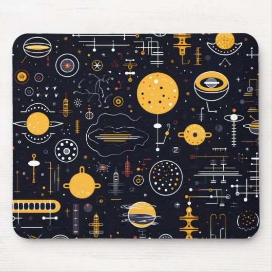 Science-Fiction-Muster Mousepad (Vorne)