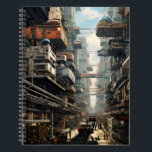 Science Fiction Notizblock<br><div class="desc">Wenn Sie Science Fiction mögen,  ist dieses Design perfekt für Sie. Es zeigt eine Stadt.</div>