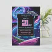 Science Fiction Party Sci Fi Galactic 21. Einladung (Stehend Vorderseite)