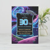 Science Fiction Party Sci Fi Galactic 30. Einladung (Stehend Vorderseite)