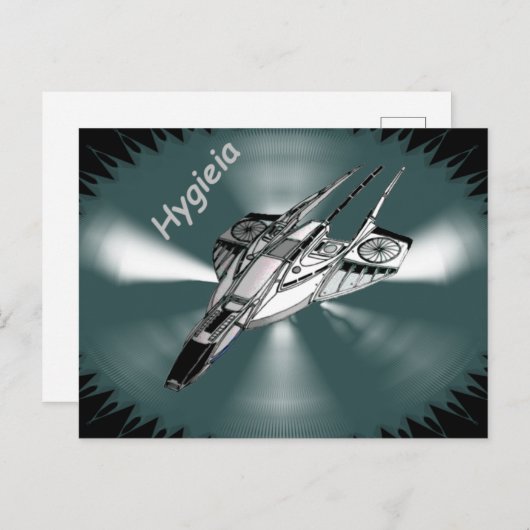 Science Fiction Postkarte (Vorne/Hinten)