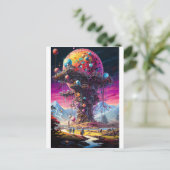 Science Fiction Postkarte (Stehend Vorderseite)