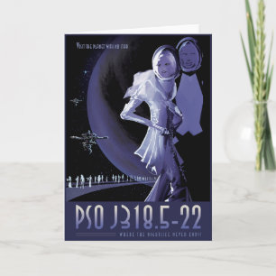 Science-Fiction-Reise-Werbung, Planet PSO J318.5-2 Karte