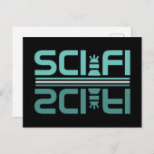 Science Fiction Robot Postkarte (Vorne/Hinten)