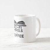 Science Fiction Romane und Kaffee Kaffeetasse (VorderseiteRechts)