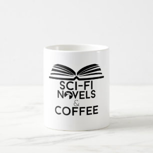 Science Fiction Romane und Kaffee Kaffeetasse