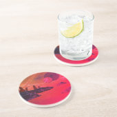 Science-Fiction "Seas of Fire" molten lava Alien w Getränkeuntersetzer (Seite)