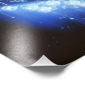 Science Fiction Ship Blueprint Fotodruck (Ecke)