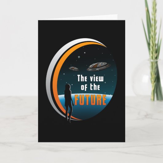 Science Fiction Ufo Space Alien Sci-Fi Funny Gift Karte (Vorderseite)