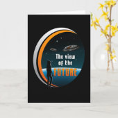 Science Fiction Ufo Space Alien Sci-Fi Funny Gift Karte (Gelbe Blume)
