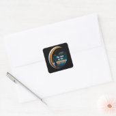 Science Fiction Ufo Space Alien Sci-Fi Funny Gift Quadratischer Aufkleber (Umschlag)