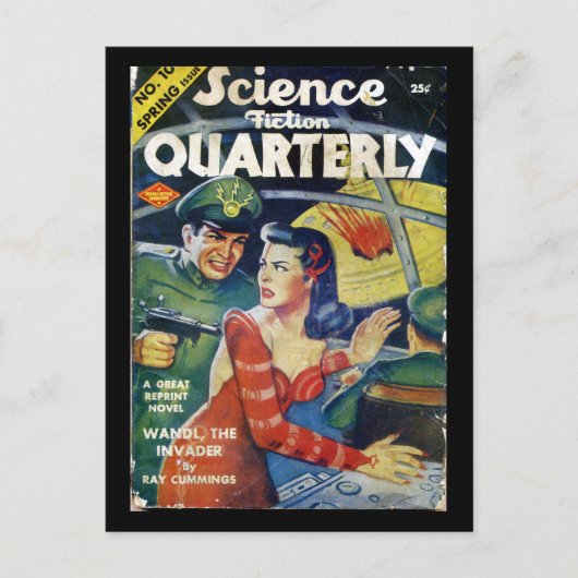 Science Fiction vierteljährlich Frühjahr 1942_Pulp Postkarte (Vorderseite)