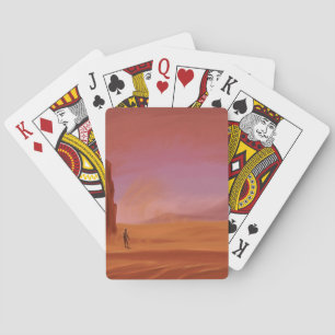 Science Fiction Vintage Mars Urlaub Illustration Spielkarten