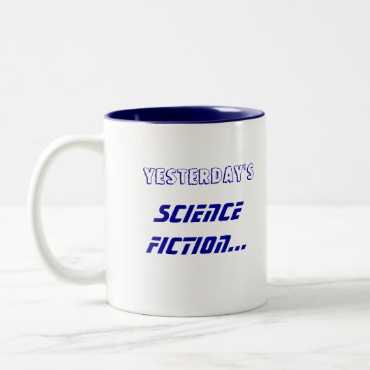 Science Fiction-Wissenschafts-Tatsachen-Tasse Zweifarbige Tasse (Links)