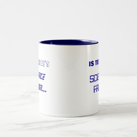 Science Fiction-Wissenschafts-Tatsachen-Tasse Zweifarbige Tasse (Mittel)