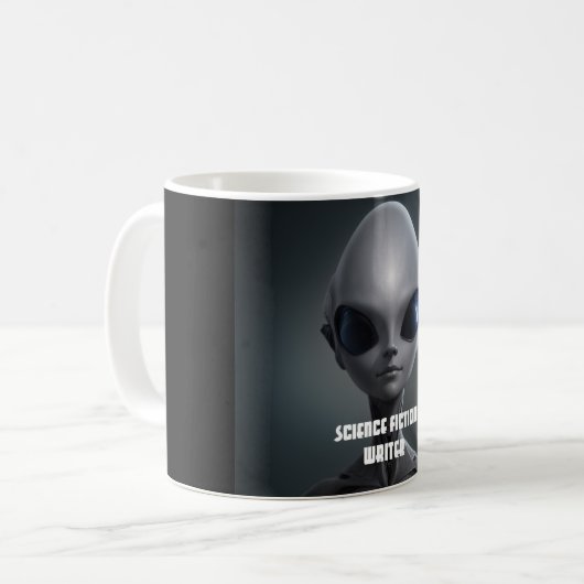 Science Fiction Writer Alien Sci-Fi Author Kaffeetasse (Vorderseite Links)