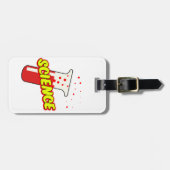 Science Flask Cartoon Gepäckanhänger (Vorderseite horizontal)