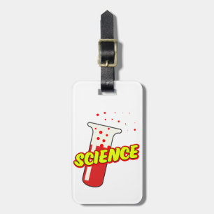 Science Flask Cartoon Gepäckanhänger