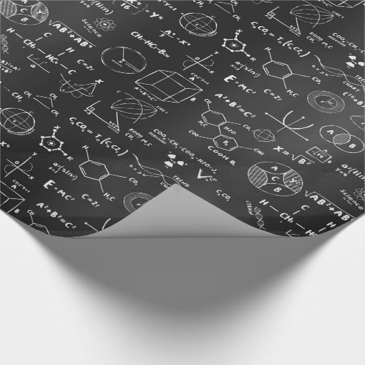 Science Formula Blackboard Wrapping Paper Geschenkpapier (Ecke)
