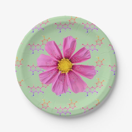 Science Garden Party Blume Plate Pappteller (Vorderseite)