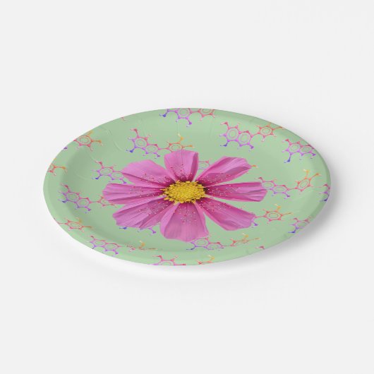 Science Garden Party Blume Plate Pappteller (Schrägansicht)