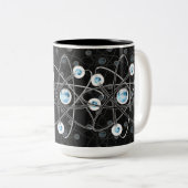 Science Geek Atom Symbol Black Tasse (VorderseiteRechts)