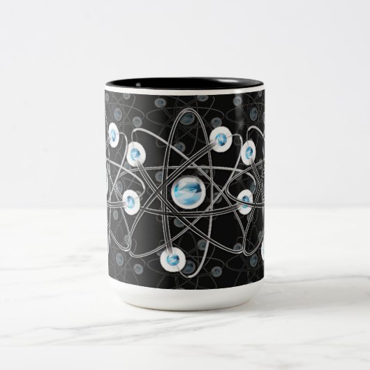 Science Geek Atom Symbol Black Tasse (Mittel)