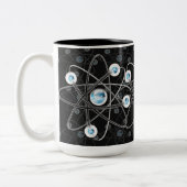Science Geek Atom Symbol Black Tasse (Links)