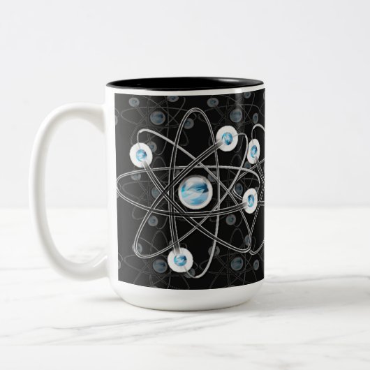 Science Geek Atom Symbol Black Tasse (Links)