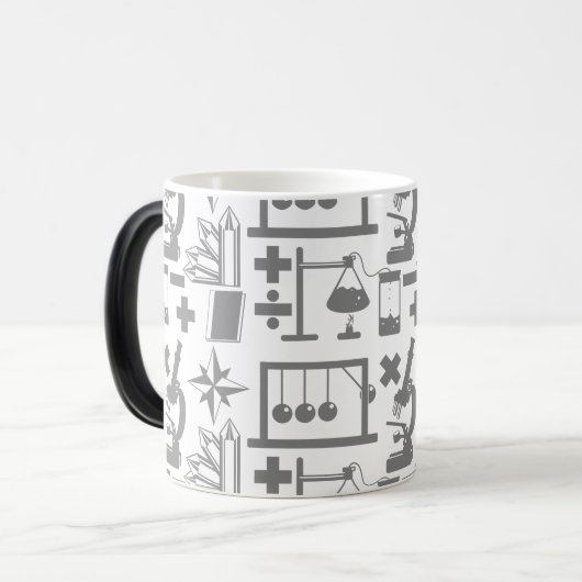 Science Geek Nerd Pattern Verwandlungstasse (Vorderseite Links)