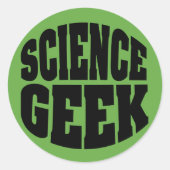 Science Geek Runder Aufkleber (Vorderseite)