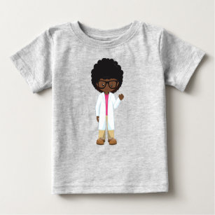 Science Girl, Afrikanisches Mädchen, Wissenschaftl Baby T-shirt