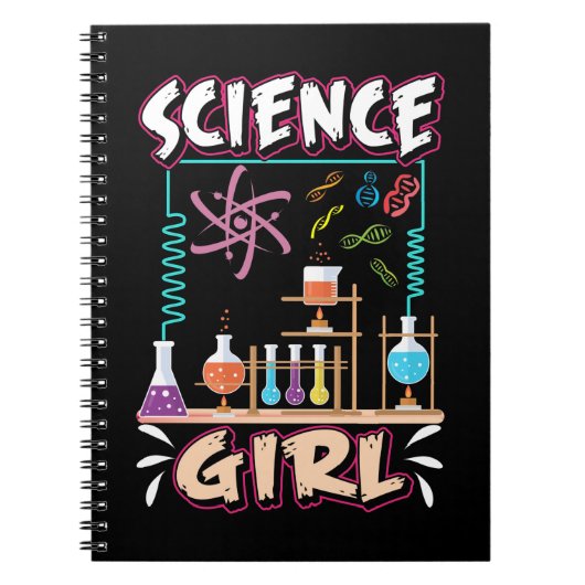 Science Girl Chemistry Laboratories Notizblock (Vorderseite)