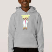 Science Girl, Scientist, Niedlich Girl, Blonde Hai Hoodie (Vorderseite)