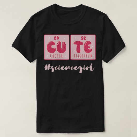 Science Girl Table of Elements Science Teacher Che T-Shirt (Design vorne)