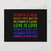 Science Human Rights Liebe Kindness Pride Gift Postkarte (Vorderseite)