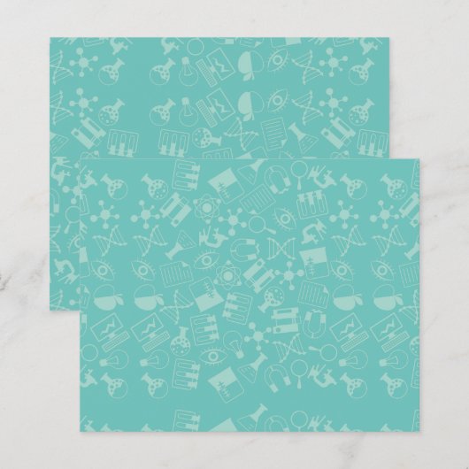 Science Icons Muster Nachhinweise (Vorne/Hinten)