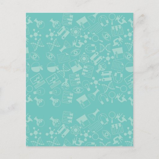 Science Icons Muster Nachhinweise (Rückseite)