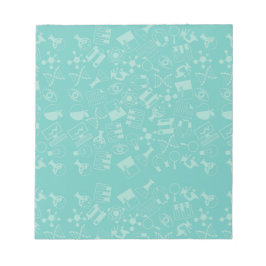 Science Icons Muster Nachhinweise Notizblock