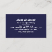 Science Icons, Science Tutor, Lehrer Visitenkarte (Rückseite)