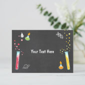 Science Insert card Science Party Experiment UAWG RSVP Karte (Stehend Vorderseite)