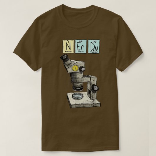 Science is Cool, Science, Nerd, Nerdy, Microscope  T-Shirt (Design vorne)
