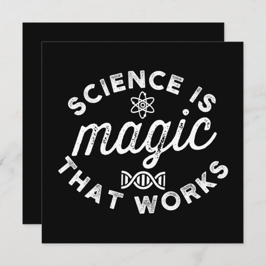 SCIENCE IS MAGIC THAT WORKS SAVE THE DATE (Vorne/Hinten)