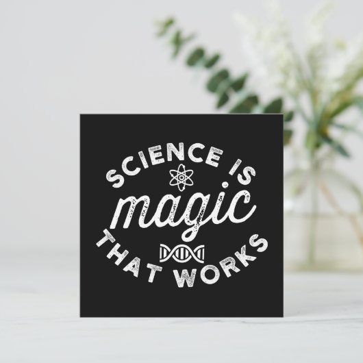 SCIENCE IS MAGIC THAT WORKS SAVE THE DATE (Stehend Vorderseite)