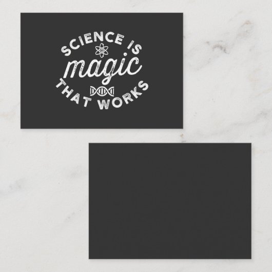 SCIENCE IS MAGIC THAT WORKS VISITENKARTE (Vorne/Hinten)