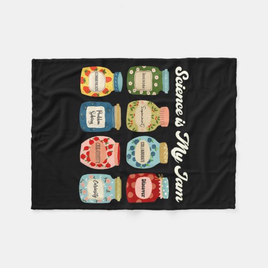 Science Is My Jam Teacher Shirt Stem Student Educa Fleecedecke (Vorderseite (Horizontal))
