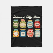 Science Is My Jam Teacher Shirt Stem Student Educa Fleecedecke (Vorderseite)