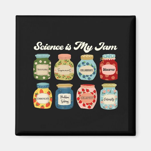 Science Is My Jam Teacher Shirt Stem Student Educa Magnet (Vorne)