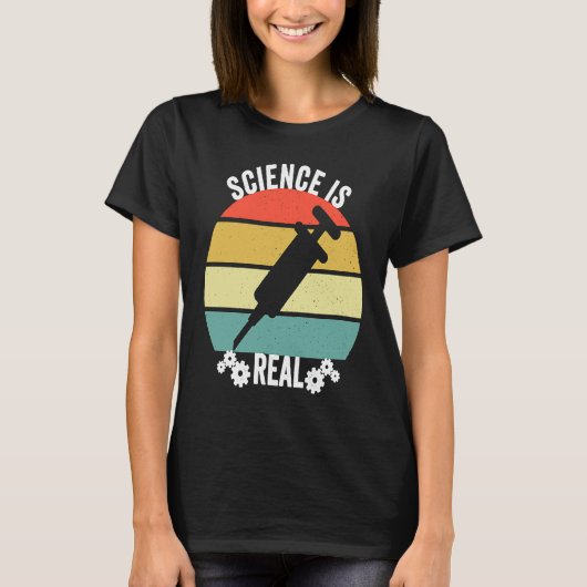 Science Is Real   Pro Immunisation Pro Vaccine T-Shirt (Vorderseite)